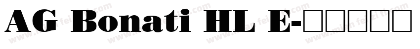 AG Bonati HL E字体转换